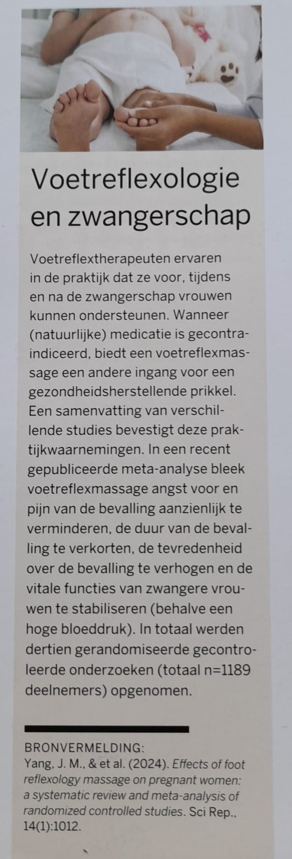 Voetreflexologie en zwangerschap